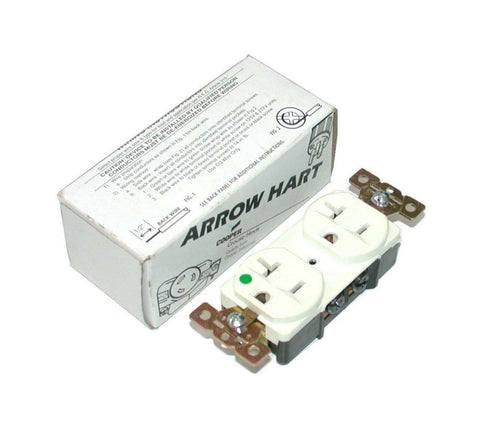 NEW ARROW HART  5362HGW  HOSPITAL GRADE RECEPTACLE OUTLET  20 AMP  125 VAC