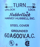 Hubbell HBL26519 Hubbellock Locking Plug 60A 600VAC 4 Pole 5 Wire Grounded