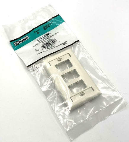 Panduit CFPL6IWY Mini-Com Faceplate Single Gang 6-Module Spaces (3 Available)