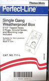 Thomas & Betts T11-L Perfect-Line Single Gang Weatherproof Box 2-Plugs