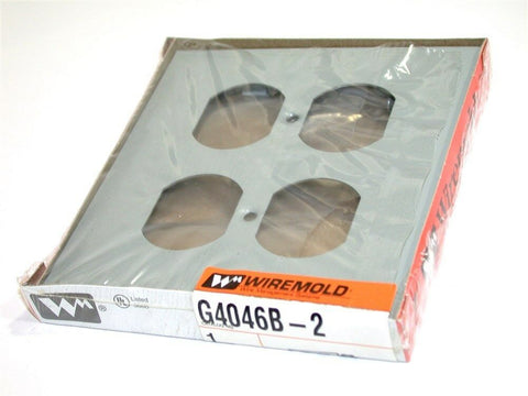 UP TO 6 WIREMOLD GRAY DUPLEX DEVICE BOX COVER G4046B-2