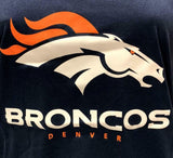 Nike Dri Fit Women's Denver Broncos Navy Short Sleeve Shirt NFL V-Neck T-Shirt