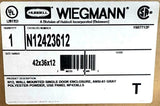 Hubbell Wiegmann N12423612 36" x 12" x 42" Electrical Enclosure Gray ANSI-61