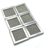 Set of 6 Aluminum Dust Filter Grill Mesh Guard 3-5/16" X 3-5/16" X 3/8"