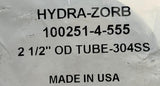 Hydra-Zorb 199251-4-555 2 1/2" Cushion Clamp OD Tube 304 Stainless Steel