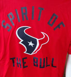 Nike Dri Fit Men's Houston Texans Spirit Of The Bull Red Short Sleeve Shirt L