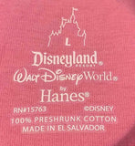 Disney Women's Walt Disney World 2014 Mickey Mouse, Donald, Pluto Pink Shirt L