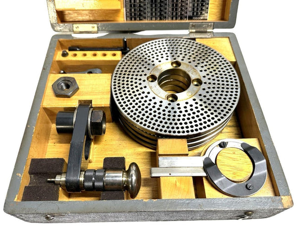 Societe Genevoise PD-3 PI-4 PI-5 Rotary Table Index Kit W/ Wooden Case ...