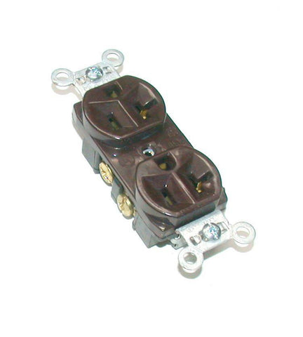 NEW PASS & SEYMOUR   CRB5362   BROWN DUPLEX RECEPTACLE 20 AMP 125 VAC