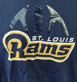 Nike Dri-Fit Men's NFL St. Louis Rams Football Navy Short Sleeve Shirt Size XL