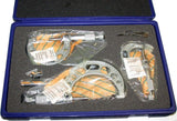 Set of 0 -3" .0001" CMED Outside Micrometers W/ Case Setting Masters NIB