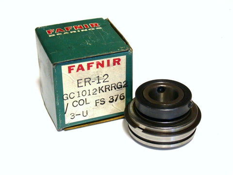 NEW IN BOX FAFNIR BEARING INSERT W/ COLLAR 19MM X 47MM X 31MM ER-12 GC1012KRRG2