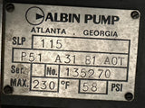 Albin SLP 115 P51 A31 B1 AOT Positive Displacement Pump w/ Amicon Controller