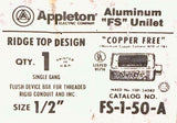 New Appleton FS-1-50-A Aluminum "FS" Unilet 1/2"