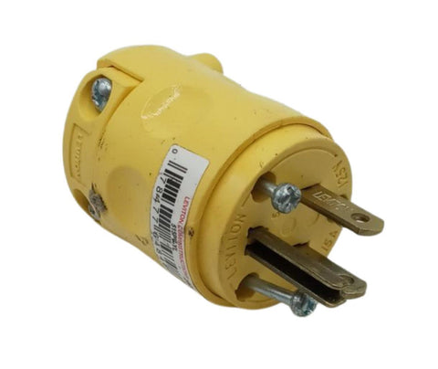 Leviton R51-515PV-YL Grounding Plug 15A 125V - Yellow