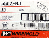 Wiremold 5507FRJ Flush Mount Dual RJ Connector Faceplate Ivory - Box of (10) Computers/Tablets & Networking:Computer Cables & Connectors:Networking Cables & Adapters:Plugs, Jacks & Wall Plates wiremold   