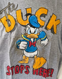 Disney Men's Donald Duck "The Duck Stops Here" Gray Short Sleeve Shirt Size 3XL