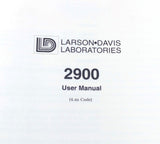 Larson Davis Model 2900 RLM Digital Sound Level Meter User Manual