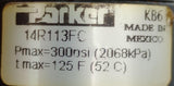 Parker 14R113FC Pneumatic Pressure Regulator 300 PSI Pmax 125°F(52°C) Tmax 1/8"