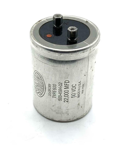 Sangamo 500-4584-02 Type 500 Capacitor 22000 MFD 50 VDC (2 Available)