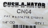 Lot of (2) Cush-A-Nator CN04 1/4" OD Standard Steel Cushioned Clamp