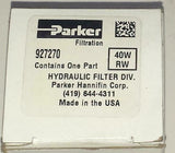 New Parker Hannifin   927270  Hydraulic Filter Element