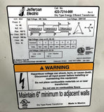 Jefferson Electric 423-7214-000 45 KVA Transformer 480V D to 208/120V 3 Phase