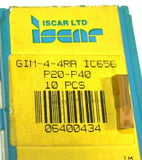 Lot of 9 New Iscar GIM-4-4RA IC656 Tin Coated Carbide Parting Inserts 6400434