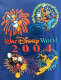 Disney Men's Walt Disney World 2004 Blue Short Sleeve Shirt Large