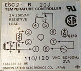 Omron E5C2-R Temperature Controller 0 - 200°C / 0 - 400°F 3A 250VAC 110/120 VAC