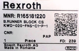 Rexroth R165181220 Carbon Steel Ball Runner Block KWD-020-FNS-C1-P-1