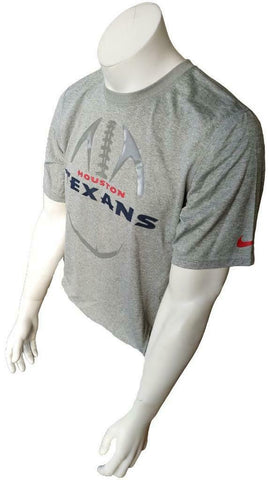 Nike NFL Team Apparel Men's Dri-Fit Houston Texans Football Gray Shirt Size M