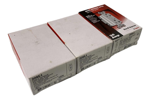 Pass & Seymour 2095-I GFCI Duplex Receptacle 20A 2 Pole 3 Wire 125V (3 Pack)