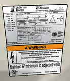 Jefferson Electric 423-7234-000 75 KVA Transformer 480V D to 208/120V 3 Phase