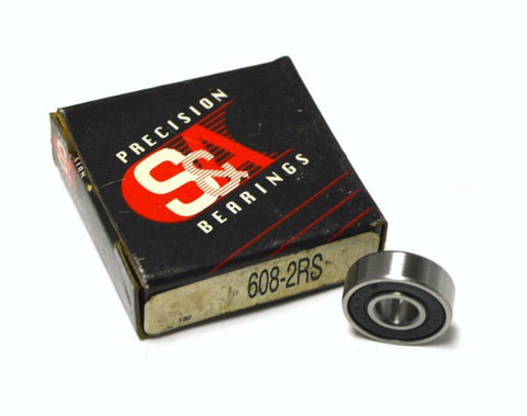 NEW S&A 608-2RS BALL BEARING 8 MM X 22 MM X 7 MM