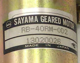 Sayama  RB-40RM-0D2  Geared DC Motor W/Gearbox Made in Japan