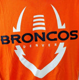 Nike Dri-Fit Men's Football Denver Broncos Orange Short Sleeve Shirt Size Large