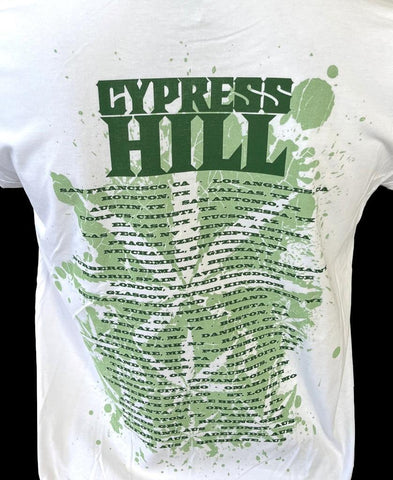 Tultex Men's Cypress Hill Marijuana Leaf Weed Graphic White Shirt