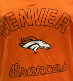 Nike Dri Fit Women's Denver Broncos Orange Short Sleeve T-Shirt NFL V-Neck Shirt