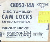 National Cabinet Lock C8053-14A 5-Disc Tumbler Cam Lock Nickel (11 Available)