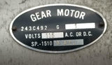 GE SP-1510-M981 Gear Motor 115 V