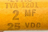 Sprague Atom Lytic TVA-1201 Capacitor 2 MF 25 VDC (3 Available)