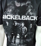 Anvil Men's Nickelback Dark Horse Tour 2010 Black Short Sleeve Shirt Size Large