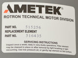 New Ametek  515256  Blower Motor Inlet Filter Housing