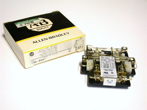 NEW ALLEN BRADLEY AB AUXILIARY CONTACT FOR CONTACTOR MODEL 195-BA01