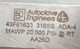 Parker Autoclave Engineers 43F61633 Stainless Steel Female Coupling 3/8" To 1"