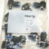 Lot of 10 New Festo QSLV-G1/4-10-I- Push-in L-fittings 186153