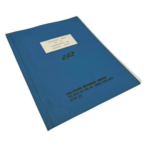 Cole Parmer Ultramasterflex & Servodyne Systems Instruction Manual ...