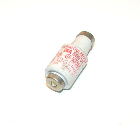 CEBEC  5SB28  ORIGINAL DIAZED BOTTLE FUSE 25 AMP 500 VAC