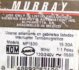 Murray MP1520 2-Pole Twin Circuit Breaker 15/20A 120/240VAC 1 PH Plug-In